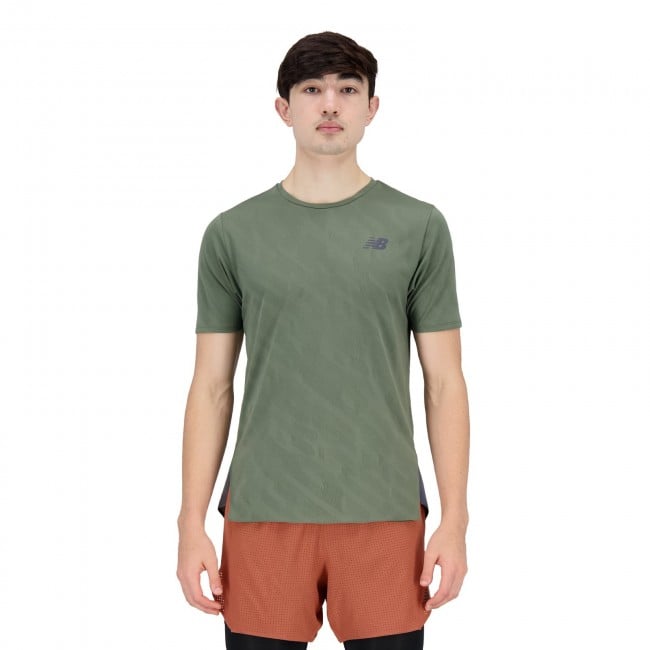  New Balance Men's Q Speed Fuel Jacquard Short Sleeve, Dynomite  Heather, X-Small : Clothing, Shoes & Jewelry