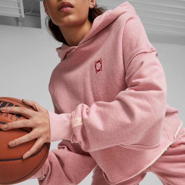 Puma women s plant dye pivot crop hoodie Sportland